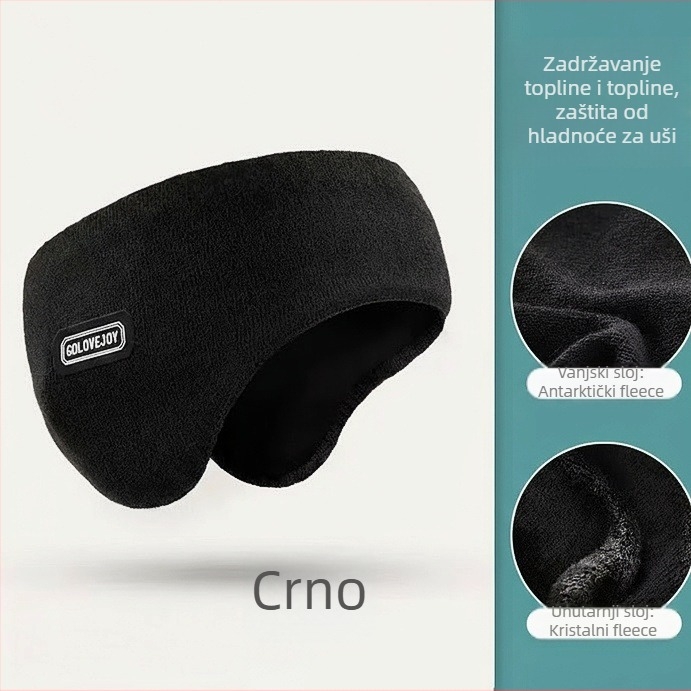 Slušalice za zagrijavanje za glavu, za vanjsku upotrebu u jesensko-zimskom razdoblju, pliš materijal, jednofarban uzorak, zadržavaju toplinu