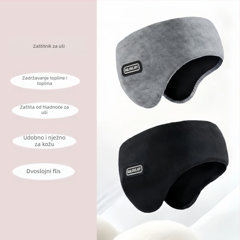 Slušalice za zagrijavanje za glavu, za vanjsku upotrebu u jesensko-zimskom razdoblju, pliš materijal, jednofarban uzorak, zadržavaju toplinu