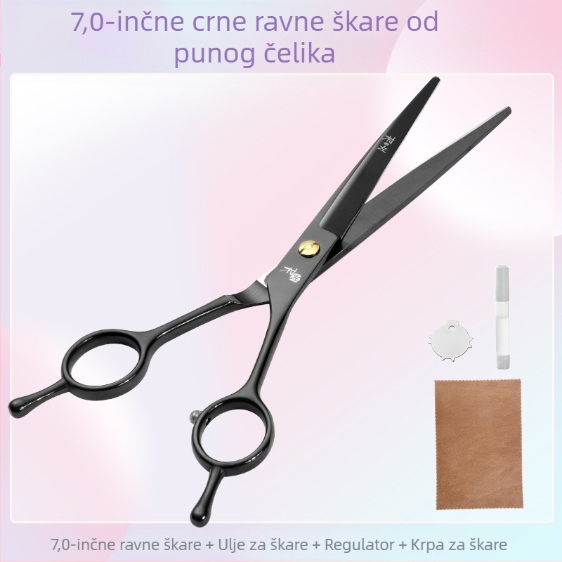 Zakrivljene škare za njegu pasa – set za šišanje i oblikovanje dlake