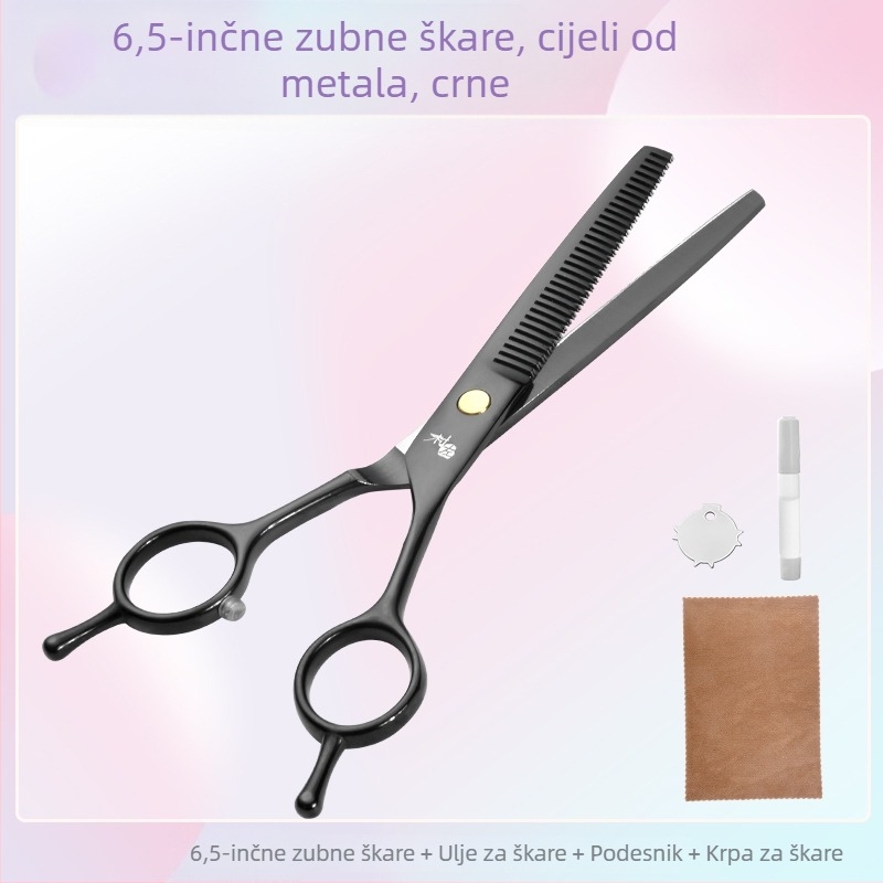 Zakrivljene škare za njegu pasa – set za šišanje i oblikovanje dlake