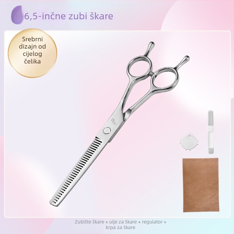 Zakrivljene škare za njegu pasa – set za šišanje i oblikovanje dlake