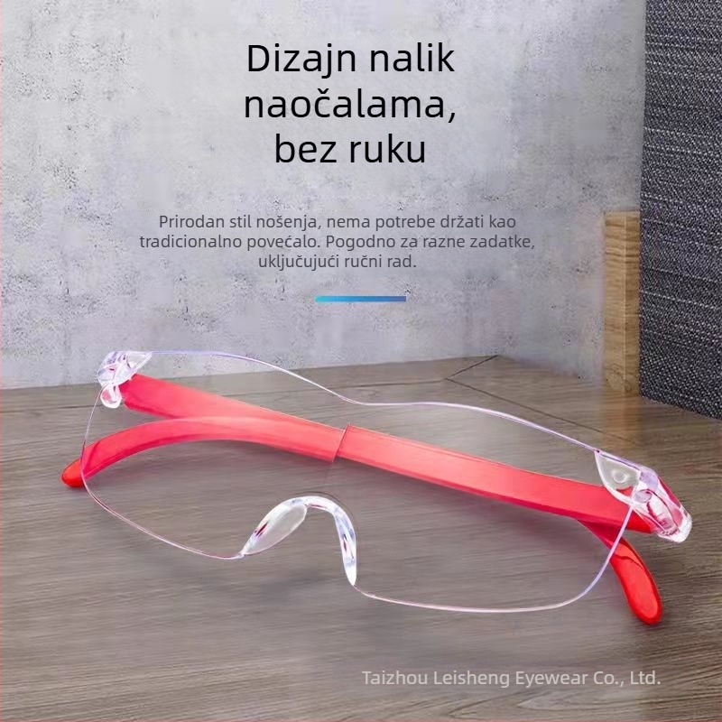 Lupa za čitanje na glavi s anti-radiacijskim lećama, visoka definicija, višestruko povećanje