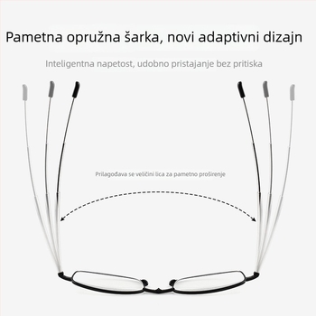 Sklopive naočale za čitanje s zaštitom od plavog svjetla, unisex, u plastičnom kućištu, model 8802, HD leće