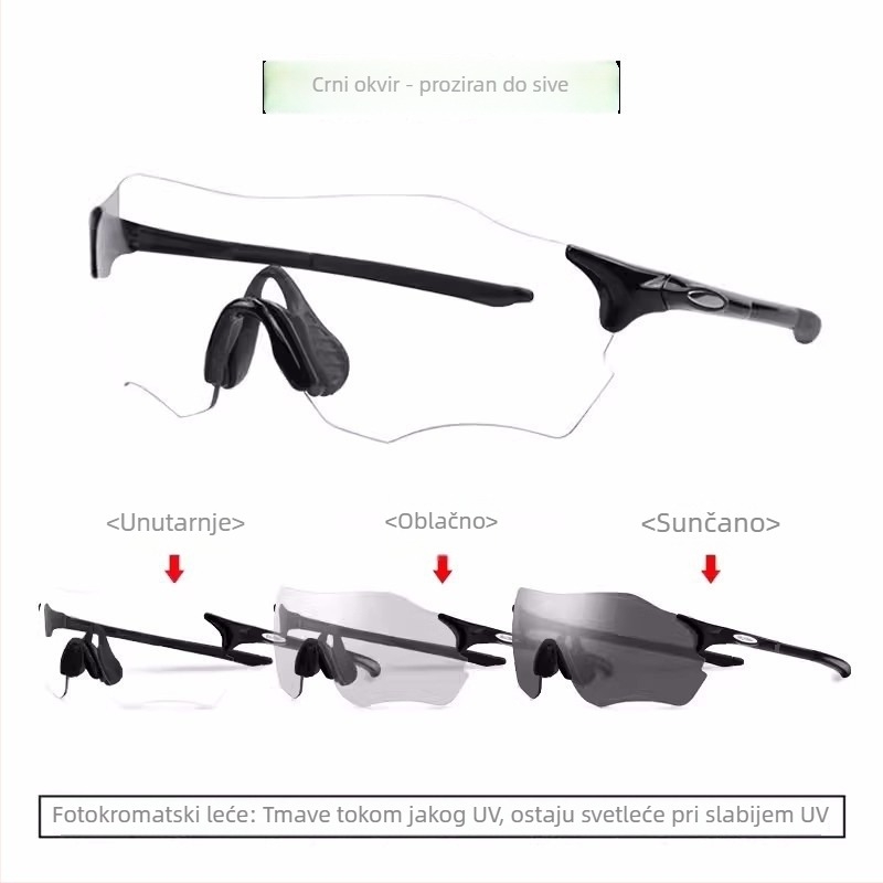 Ciklističke naočale (UV zaštita; otporne na vjetar; dnevna i noćna upotreba; fotochromne leće)