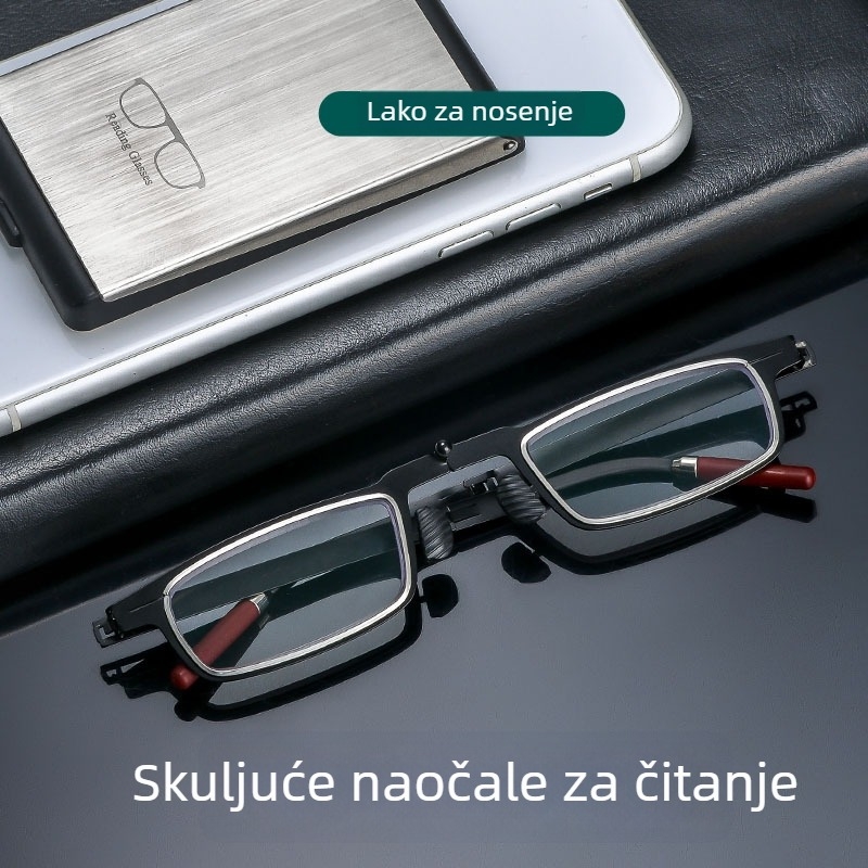 Naočale za čitanje s lećama od smole, zaštita od plavog svjetla, antirefleks, anti zamagljivanje, metalni okvir