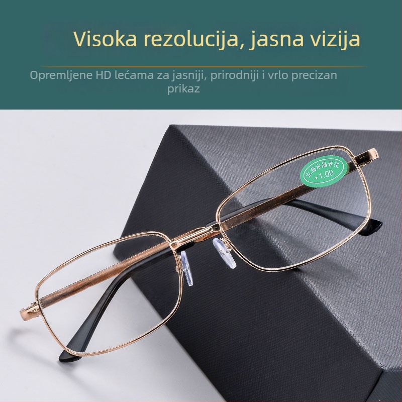 Naočale za čitanje s asferičnim lećama, ovalni metalni okvir, model 8958