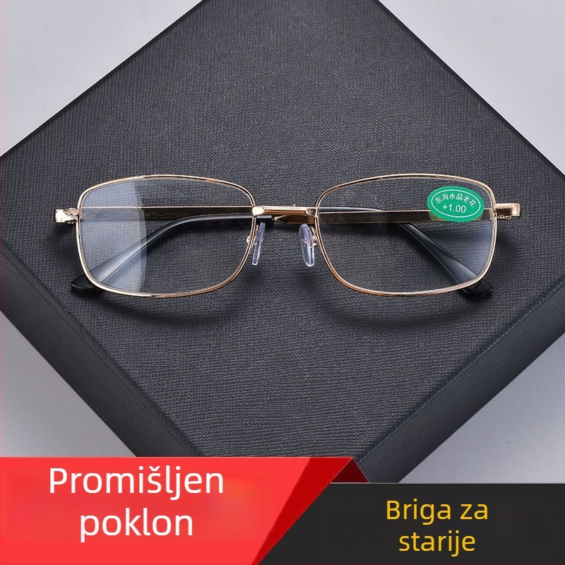 Naočale za čitanje s asferičnim lećama, ovalni metalni okvir, model 8958