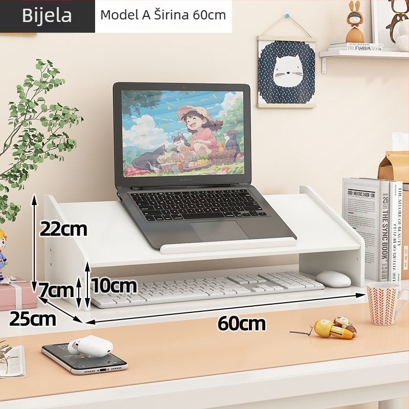 Držač za laptop i monitor, rotirajući stolni podizni nosač, plastika, Ding huixu