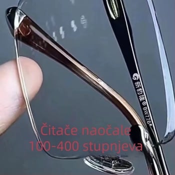 Bezramske naočale s prirodnim lećama, okvir od titanijeve legure i memorijskog metala, kvadratni oblik, za odrasle, zima 2024