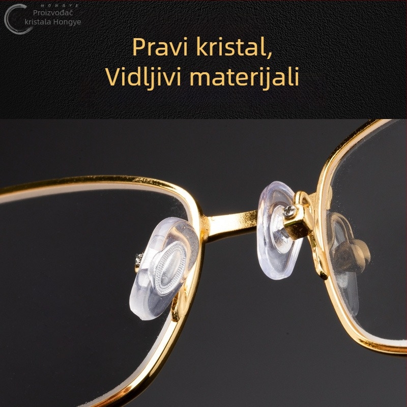 Naočale za čitanje LQ6052, okvir od titanijeve legure, kristalne leće, kvadratnog oblika