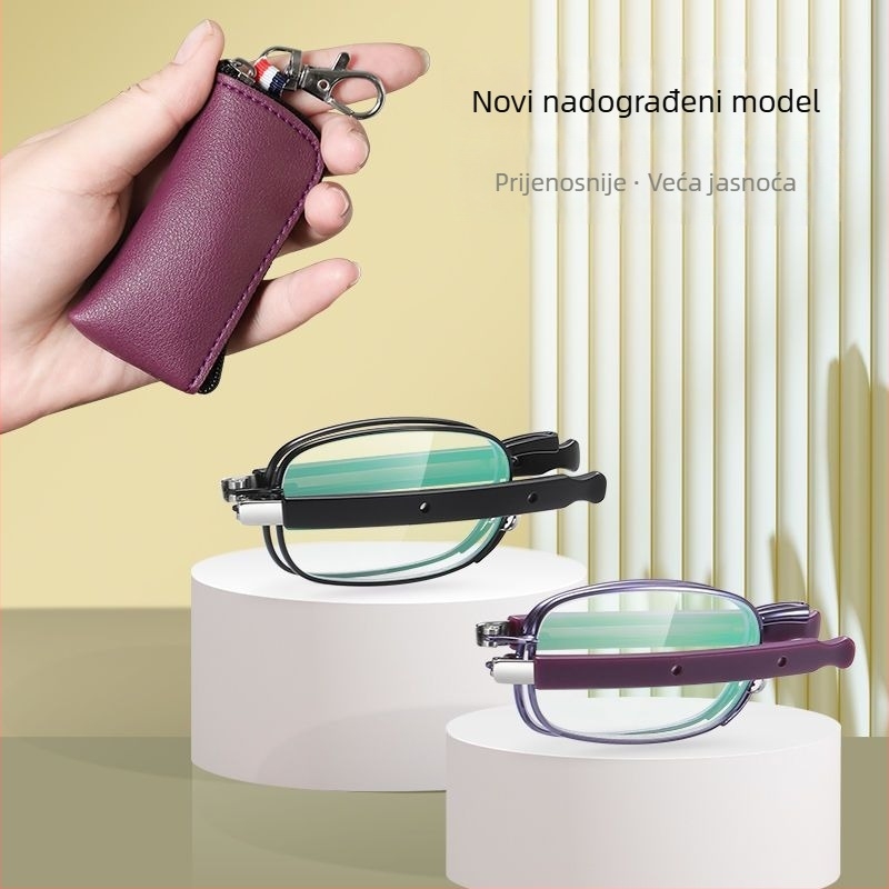 Naočale za čitanje s lećama od smole, UV i zaštita od plavog svjetla, kompletan okvir od aluminijsko-magnezijske legure