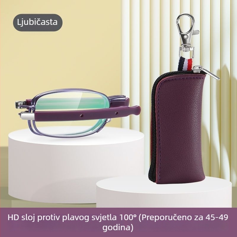 Naočale za čitanje s lećama od smole, UV i zaštita od plavog svjetla, kompletan okvir od aluminijsko-magnezijske legure