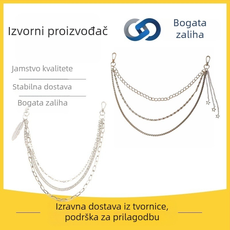 Pojas za struk s oblikom lista, metalni, elektroplatirane površine, unisex dodatak u punk hip-hop stilu