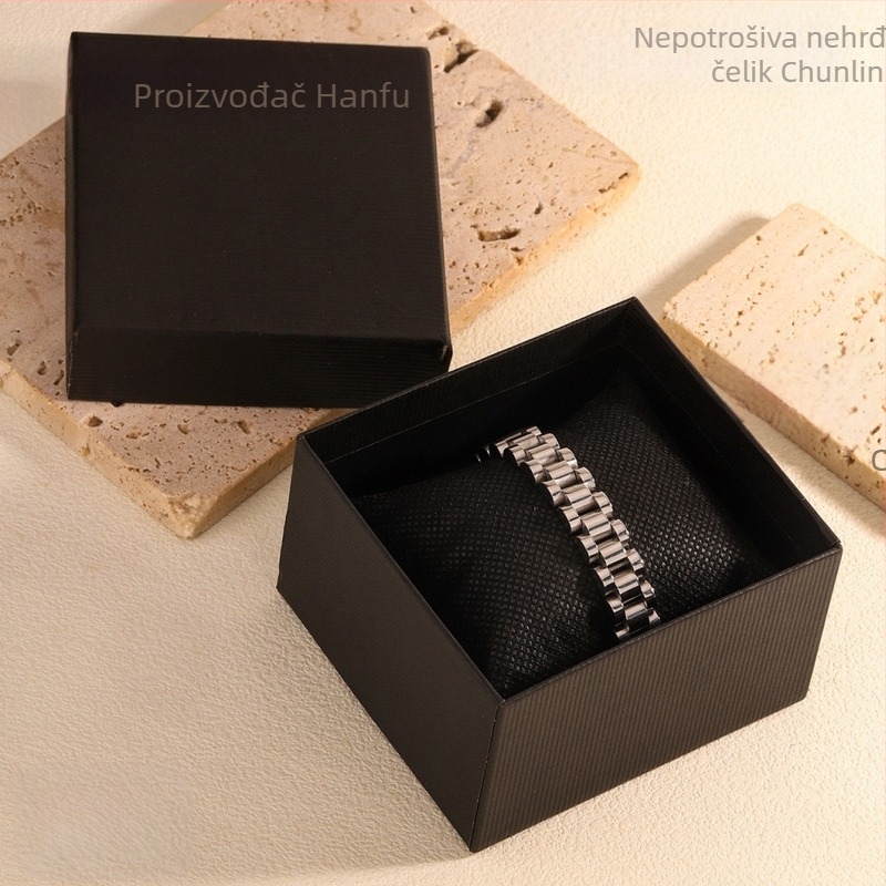 Nerđajući čelični narukvica, elektroplatiranje, valoviti dizajn, stil za parove, ljeto 2024