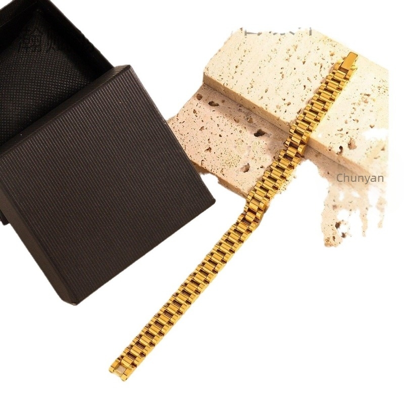 Nerđajući čelični narukvica, elektroplatiranje, valoviti dizajn, stil za parove, ljeto 2024