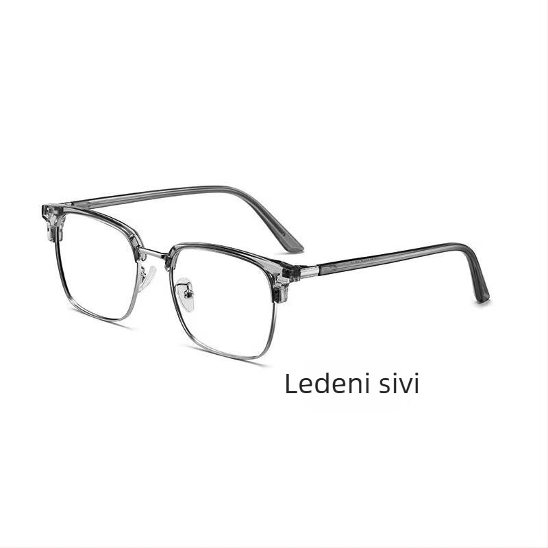 Lagane naočale za čitanje, unisex, s zaštitom od plavog svjetla, anti-radijacije i UV, za blizinu i daljinu, metalna poluokvirna konstrukcija