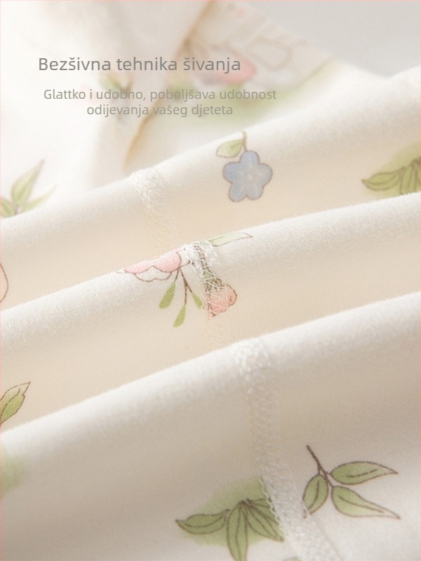 Kombinezon od pamuka za novorođenčad, dugi rukavi, bez kapuljače, kosi prednje zatvaranje, unisex