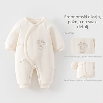 Beba jednodijelni pamuk overal, debeli, dugi rukavi, unisex, za novorođenčad