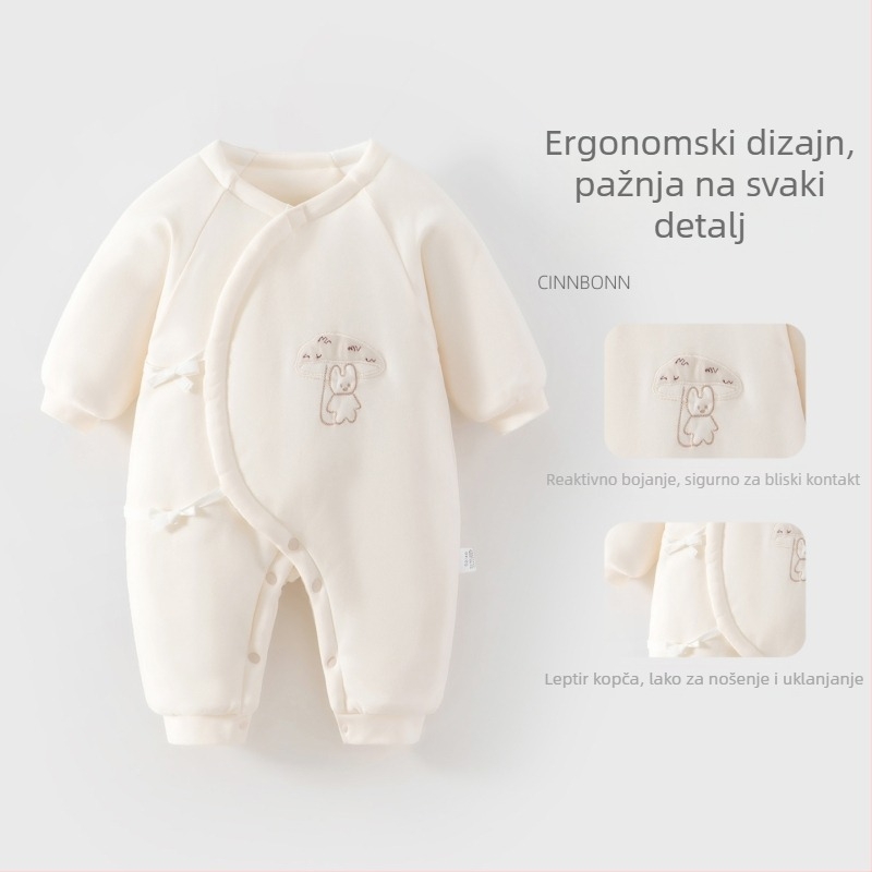 Beba jednodijelni pamuk overal, debeli, dugi rukavi, unisex, za novorođenčad