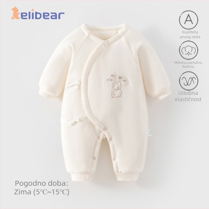 Beba jednodijelni pamuk overal, debeli, dugi rukavi, unisex, za novorođenčad
