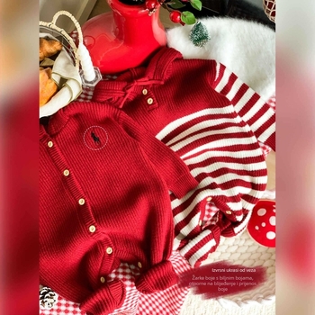 Pleteni kombinezon za dojenčad i malu djecu, jesen-zima, svečani stil, kapuljača, unisex