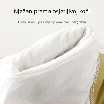 Kombinezon za novorođenčad, debeli prešiveni pamuk, dijagonalno zatvaranje, unisex, dugi rukavi