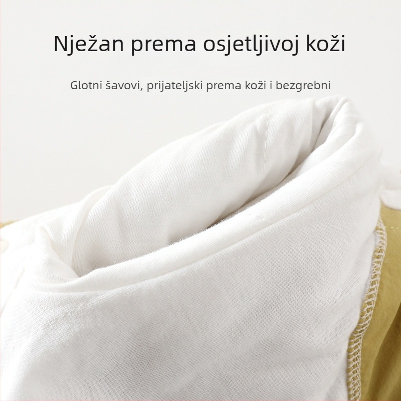 Kombinezon za novorođenčad, debeli prešiveni pamuk, dijagonalno zatvaranje, unisex, dugi rukavi