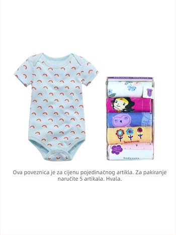 Beba romper kratkih rukava Triangle Climb stil, pulover, 90% pamuk