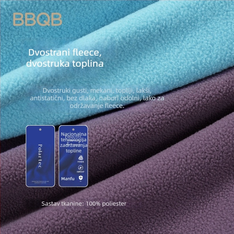 BBQB dječji zip jumpsuit – jesen-zima, 100% poliester, antistatičan, antibakterijski, za novorođenčad 0–1 godina