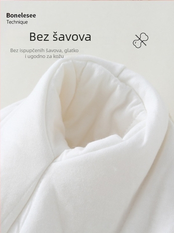 Dječji zimski prešivani kombinezon, 100% pamuk, unisex, novorođenče 0–1 godina, dugi rukavi, bez kapuljače, prednje zatvaranje
