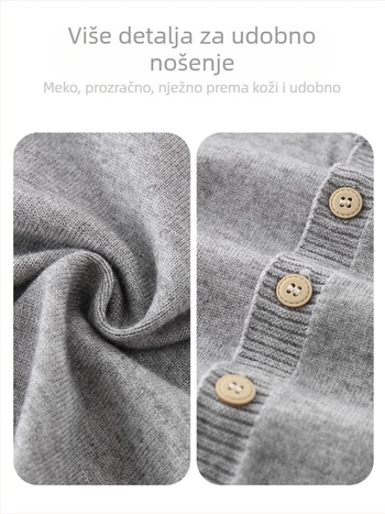 Korejski stil pleteni body za bebe s odvojivom kapom, dugi rukavi, dizajn puzanja, 100% poliester, pogodno za proljeće i jesen, sigurnosni razred A, uzrast 1–3 godine