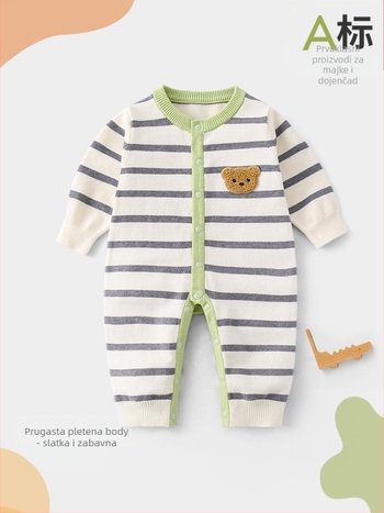 Beba romper, 90% pamuk, dugi rukavi, korejski stil, za novorođenčad 0–12 mjeseci