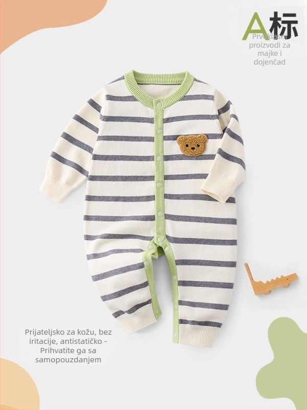 Beba romper, 90% pamuk, dugi rukavi, korejski stil, za novorođenčad 0–12 mjeseci