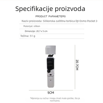 DJI Osmo Pocket 3 silikonska zaštitna futrola, kompatibilna s Osmo Pocket 3, silikon materijal