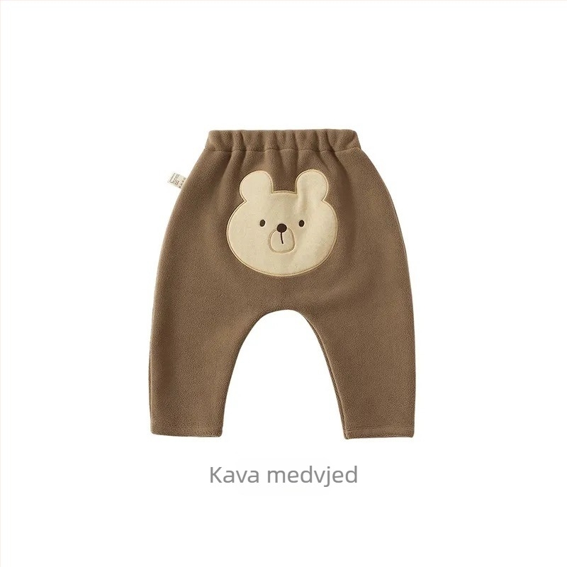 Dječje hlače s fleec podstavom, korejskog stila, Orly Velvet tkanina, 95% poliester, za bebe 1–3 godine, zima