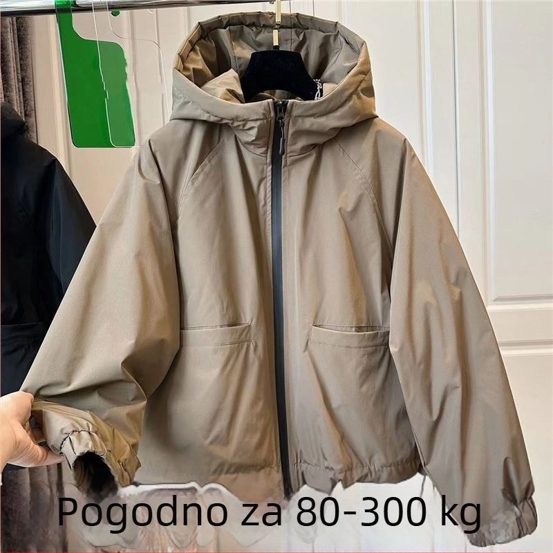 Plus veličina zimska puffer jakna s kapuljom, udoban kroj, debela pamučna jakna za žene