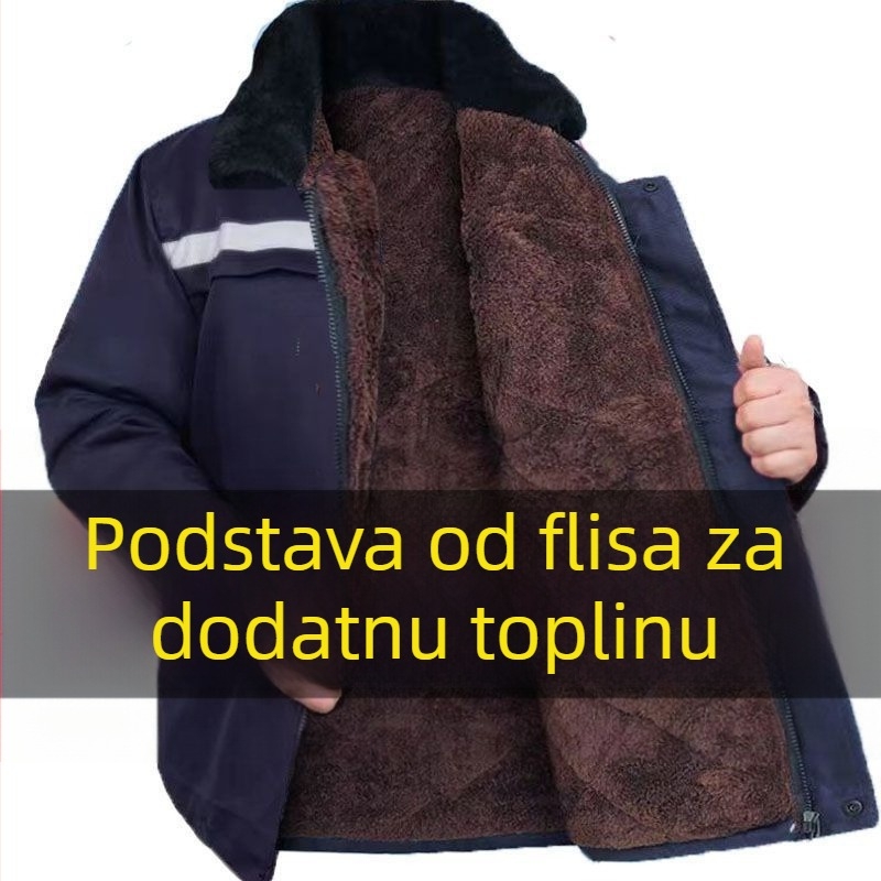 Zimska radna jakna s pamukovim punjenjem, reflektirajućim detaljima, topla, otporna na mrlje, unisex