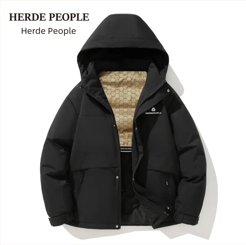 Zimska unisex jakna s kapuljom od pamuka – vodootporna, prozračna, zadržava toplinu, poliester tkanina