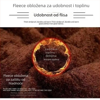 Maskirni kaput s poliester punjenjem, kapuljom, zatvaračem i debelom izolacijom