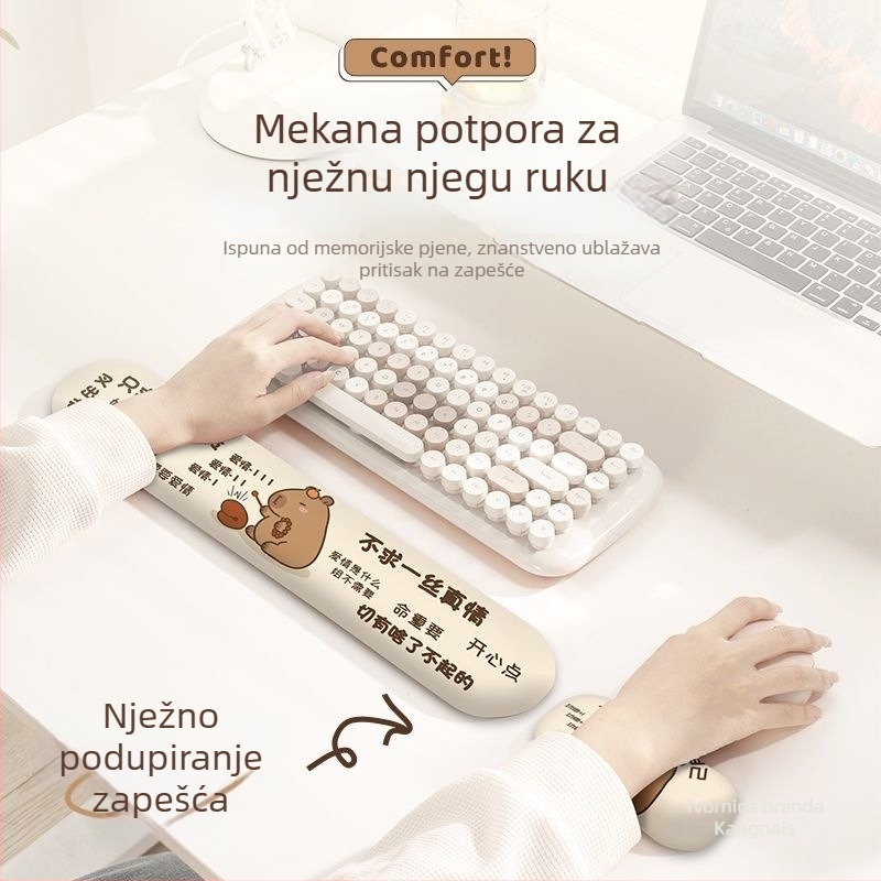 Podložak za zglob miša, mala veličina, kapibara držač ruke, mini uredski jastučić za tipkovnicu