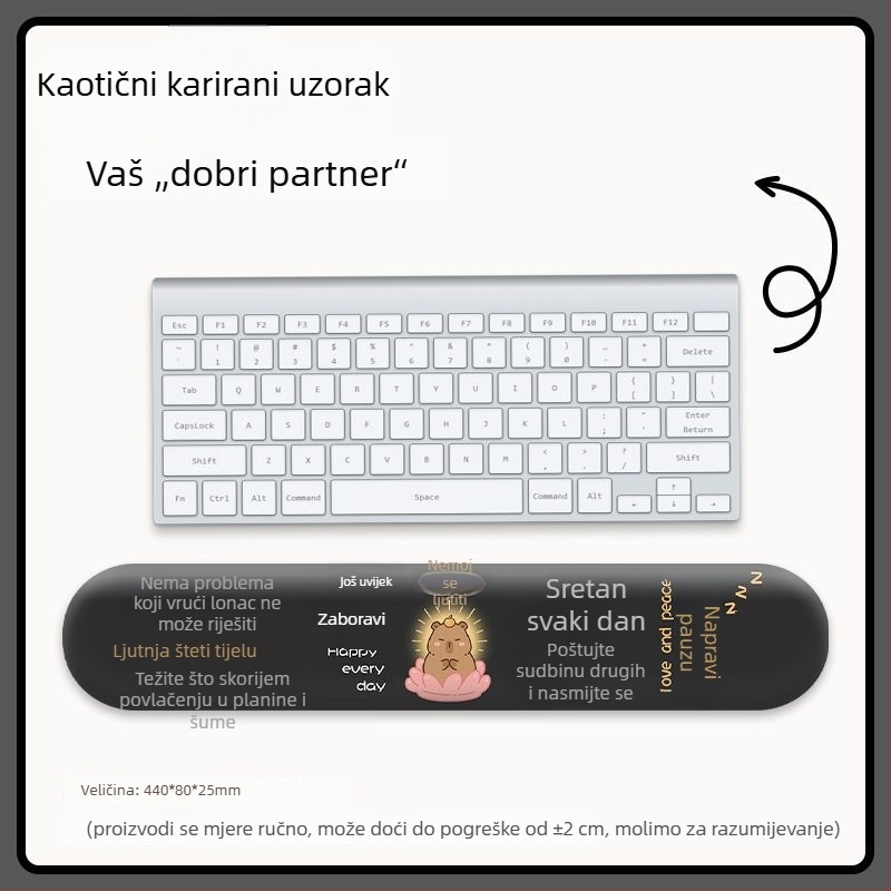 Podložak za zglob miša, mala veličina, kapibara držač ruke, mini uredski jastučić za tipkovnicu