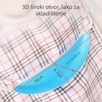 Hranilni bib za starije osobe, Neck-Style vodootporan, Poliester, Mrežasti uzorak, Unisex