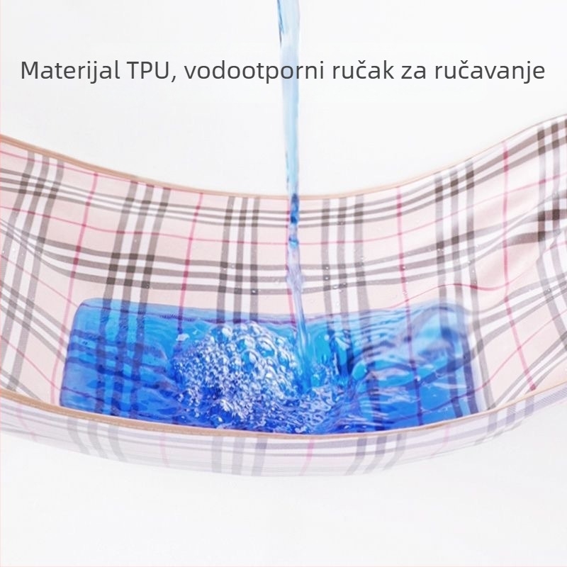 Hranilni bib za starije osobe, Neck-Style vodootporan, Poliester, Mrežasti uzorak, Unisex