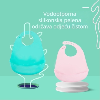 Silikonski bebiri za djecu – vodootporni, izuzetno tanki, prehrambene kvalitete; karikatura uzorak; uzrast 1–3 godine