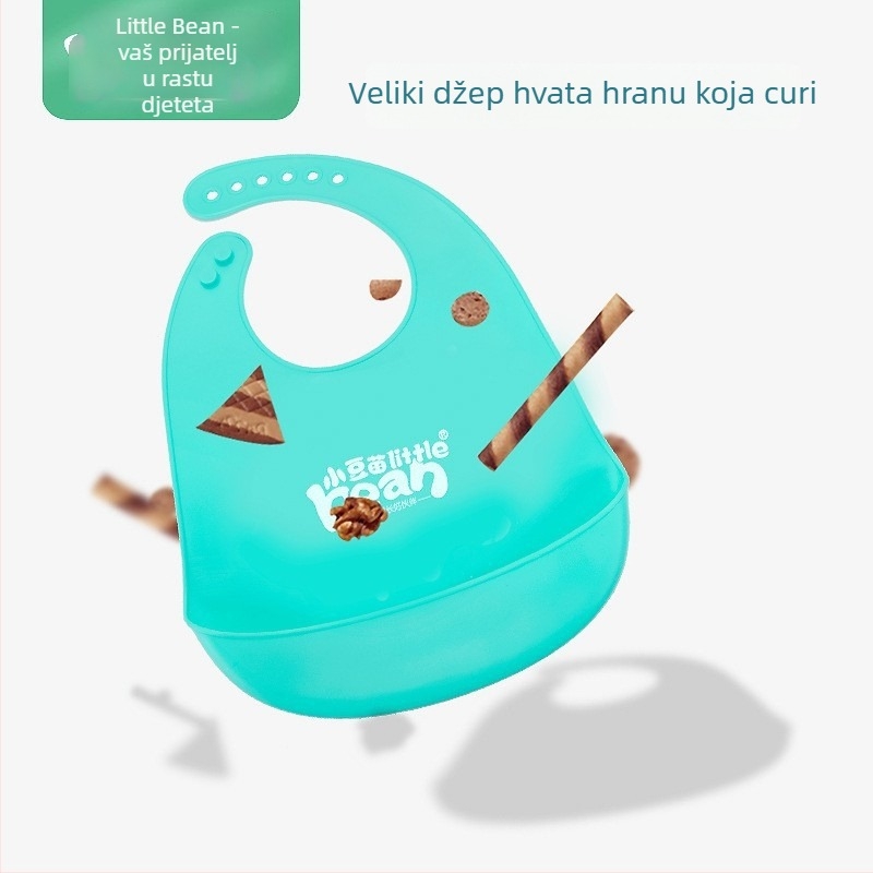 Silikonski bebiri za djecu – vodootporni, izuzetno tanki, prehrambene kvalitete; karikatura uzorak; uzrast 1–3 godine