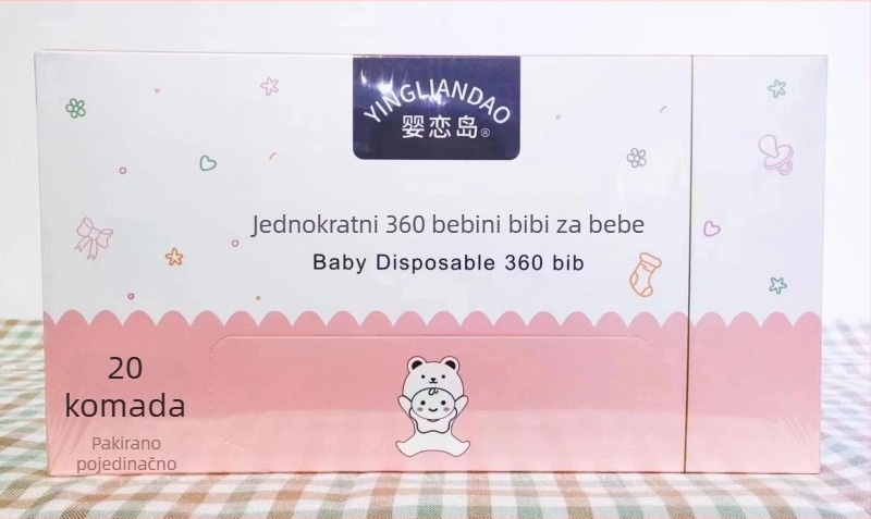 Jednokratni dječji ubrus za hranjenje, vodootporan netkani materijal, karikatura uzorak, za djecu 1–3 godine