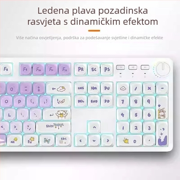 104-tipkovnica s mehaničkim prekidačem, žična, za stolna računala, jednobojno osvjetljenje, duljina kabela 1,6 m