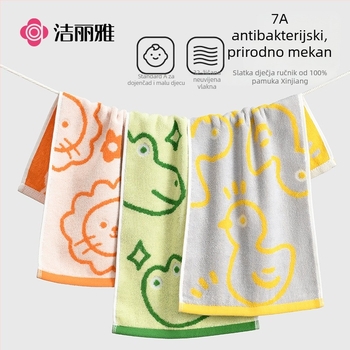 Dječji ručnik od 100% pamuka za lice i kupanje — mekan, upija, nježan prema koži, težina 50–80 g, 21s pređa, Plain weave, W3612