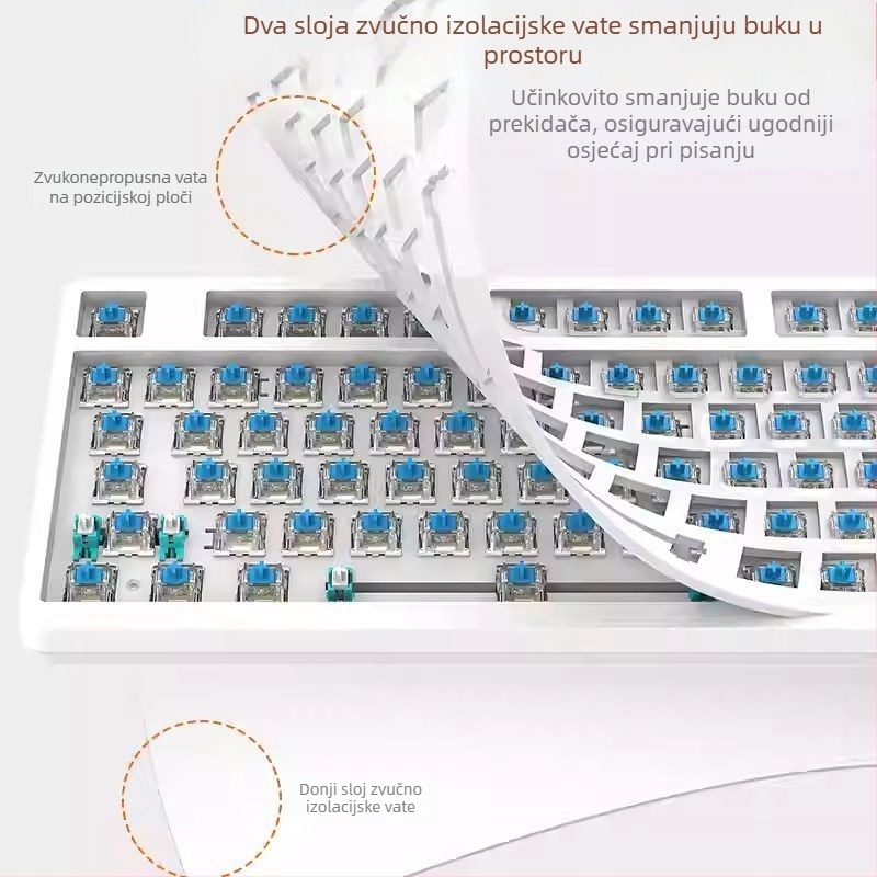 Mehanička tipkovnica, 104 tipke, osovina, žično, za stolna računala