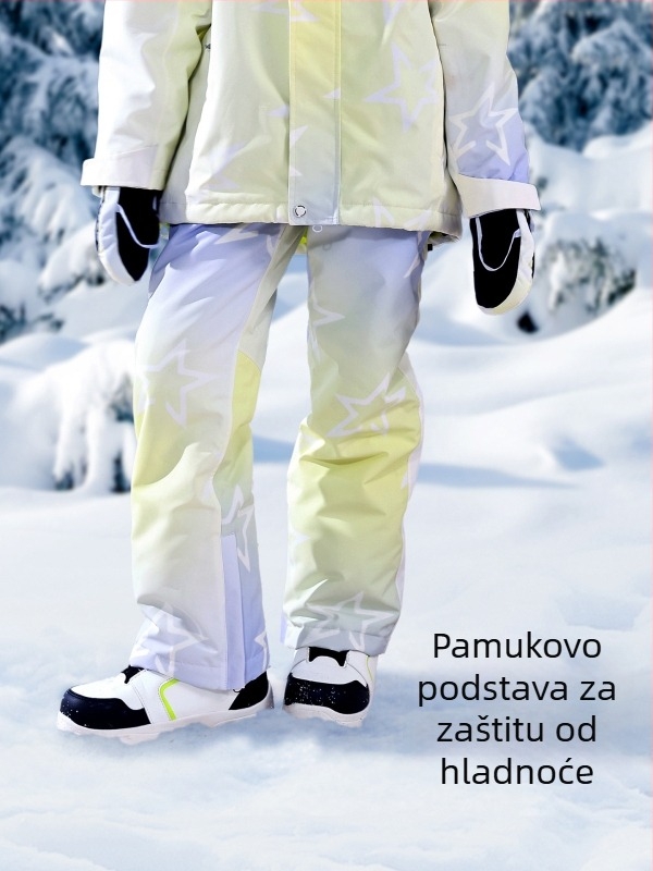 oddivski 2024 Unisex dječje ski hlače, 3L vodootporne, otporne na vjetar, vanjski najlon, izolacija svila-pamuk